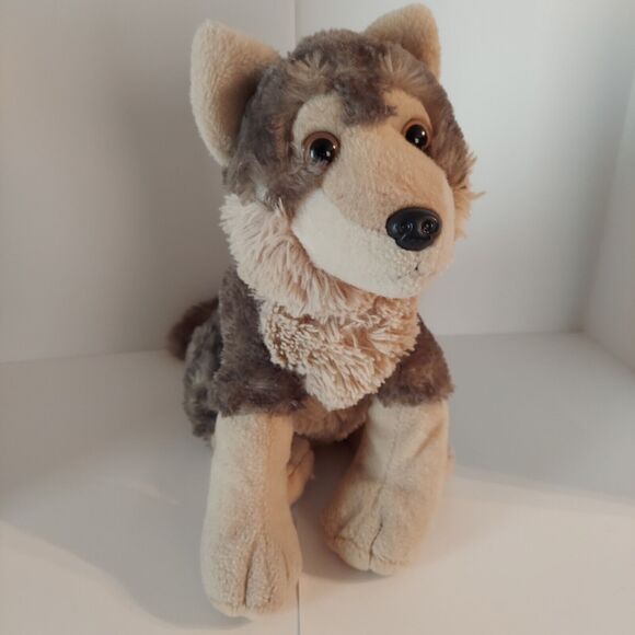 Wild Republic Timber Wolf Plush Stuffed Animal Brown Grey Plushie Toy 12” - Picture 11 of 11